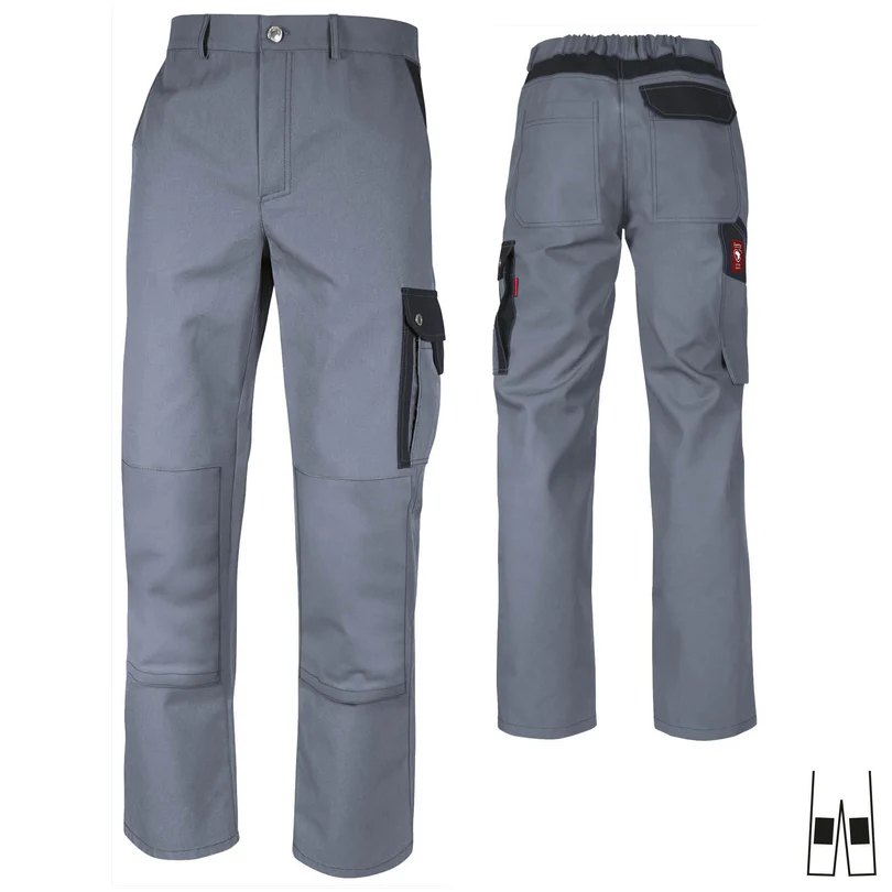 Teamdress-Bundhose Top Runner +KT grau/schwarz