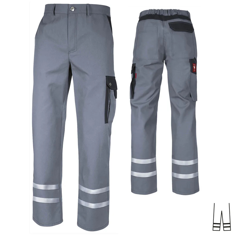 Teamdress-Bundhose Top Runner +Ref grau/schwarz