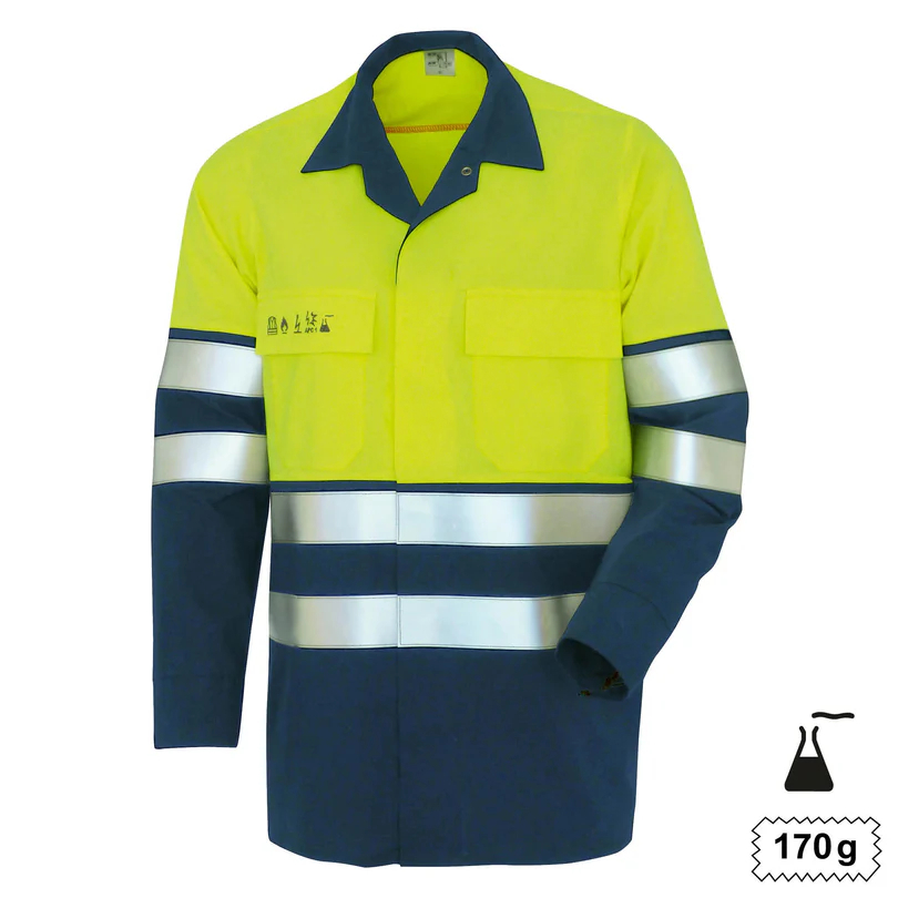 Teamdress-Hemd High Vis Multinorm +CH warngelb/marine