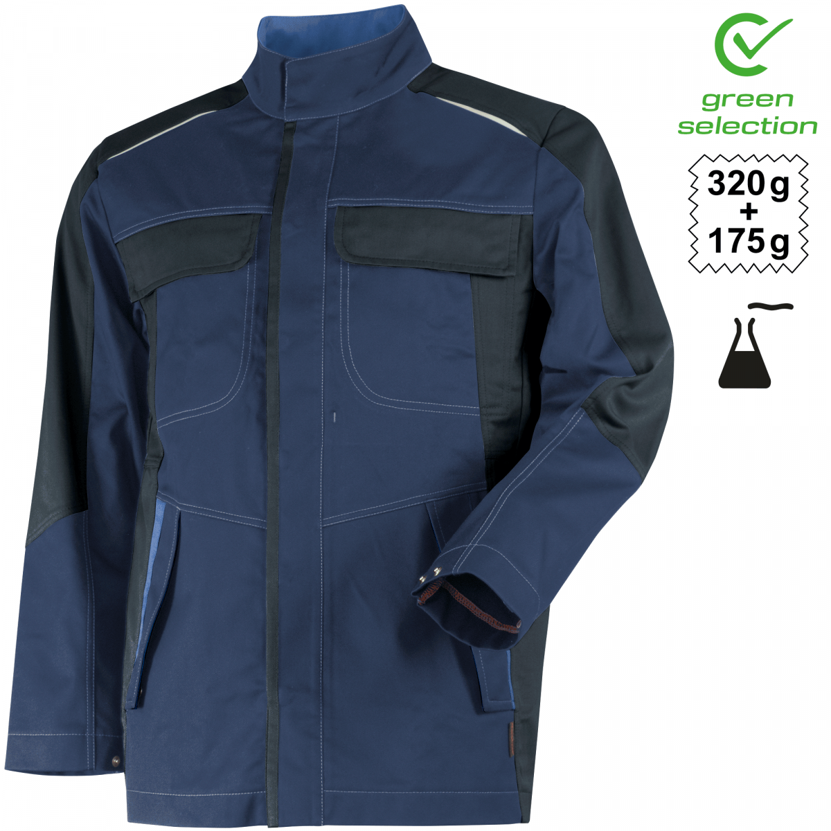 Teamdress-Jacke ecoRover Safety Plus, marine/schwarz/blau