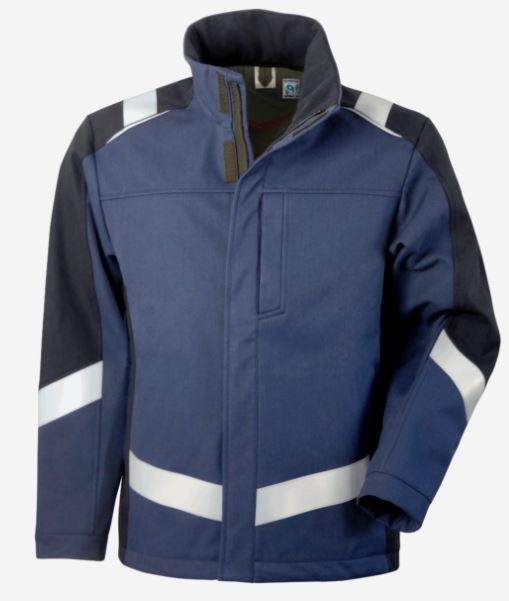 Teamdress-Softshelljacke ecoRoSafety Plus +CH marine/schwarz