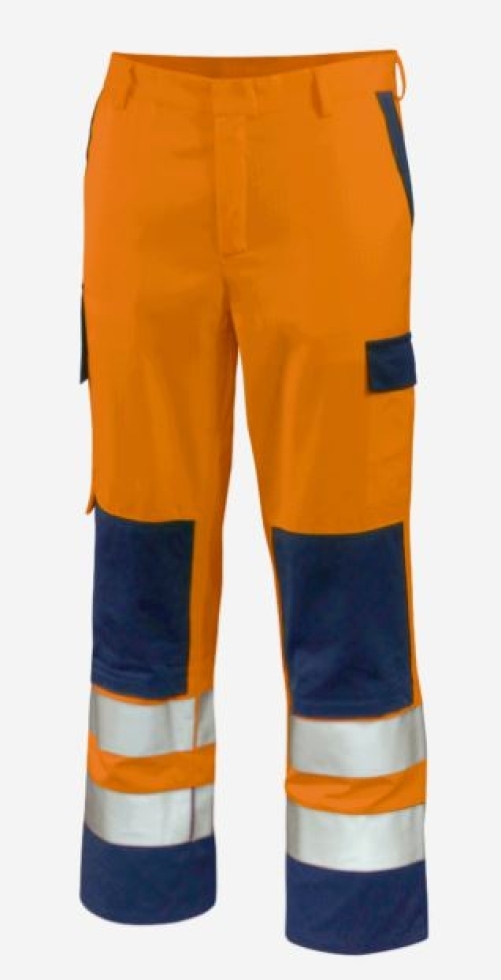 Teamdress-Bundhose HighVisMulti leicht +CH warnorange/marine