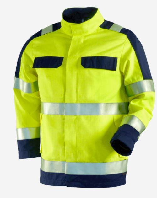 Teamdress-Jacke HighVisMulti leicht oCH warngelb/marine