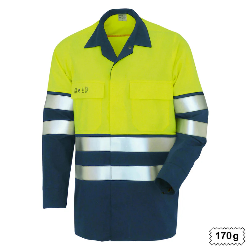 Teamdress-Hemd High Vis Multinorm oCH warngelb/marine