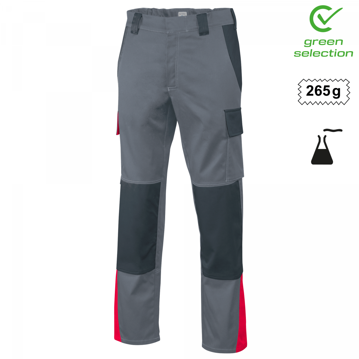Teamdress-Bundhose ecoRover Safety, grau/schwarz/rot