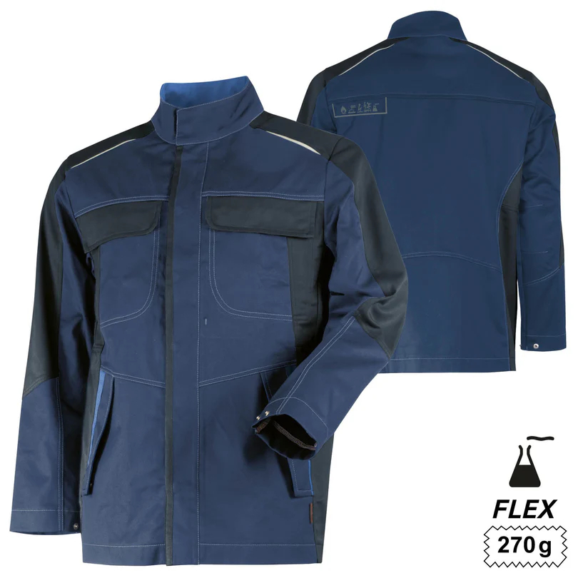 Teamdress-Jacke ecoRover Safety Flex +CH marine/schwarz/blau