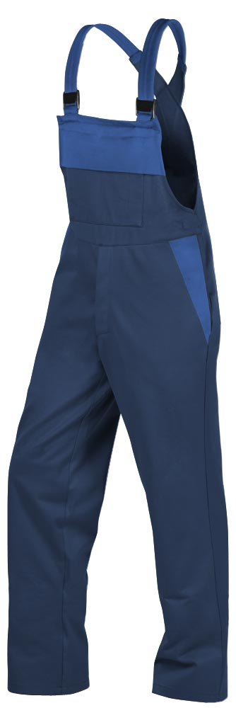 Teamdress-PSA-Workwear, Gieerei/Schweier-Latzhose, EN ISO 11612, marine/kornblau