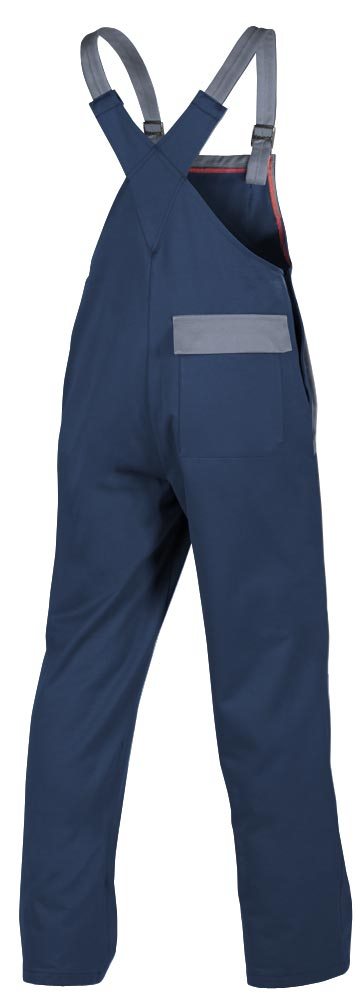 Teamdress-PSA-Workwear, Gießerei/Schweißer-Latzhose, EN ISO 11612, marine/grau