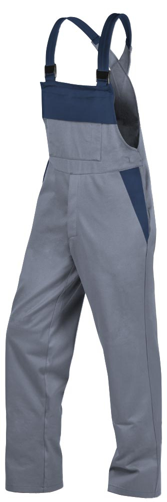 Teamdress-PSA-Workwear, Gießerei/Schweißer-Latzhose, grau/marine