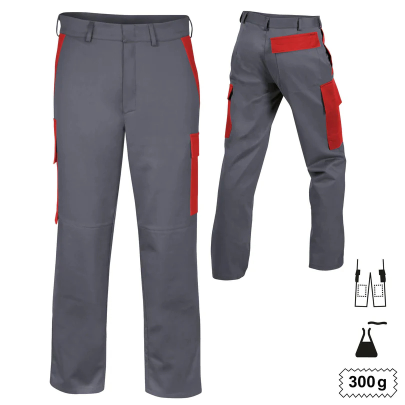 Teamdress-Bundhose Multinorm +BT+KT+CH dunkelgrau/rot