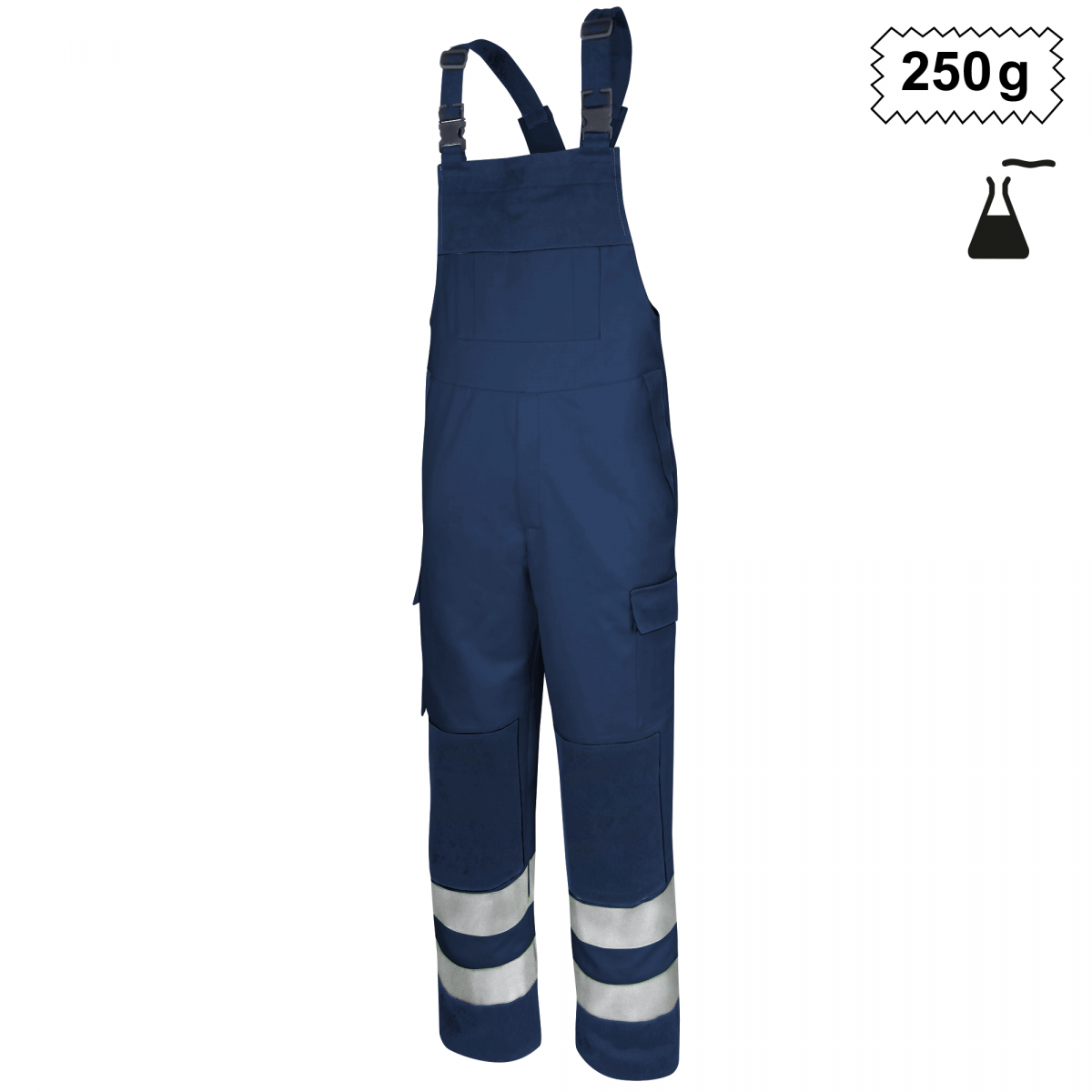 Teamdress-Latzhose HighMulti leicht + CH, dunkelmarine