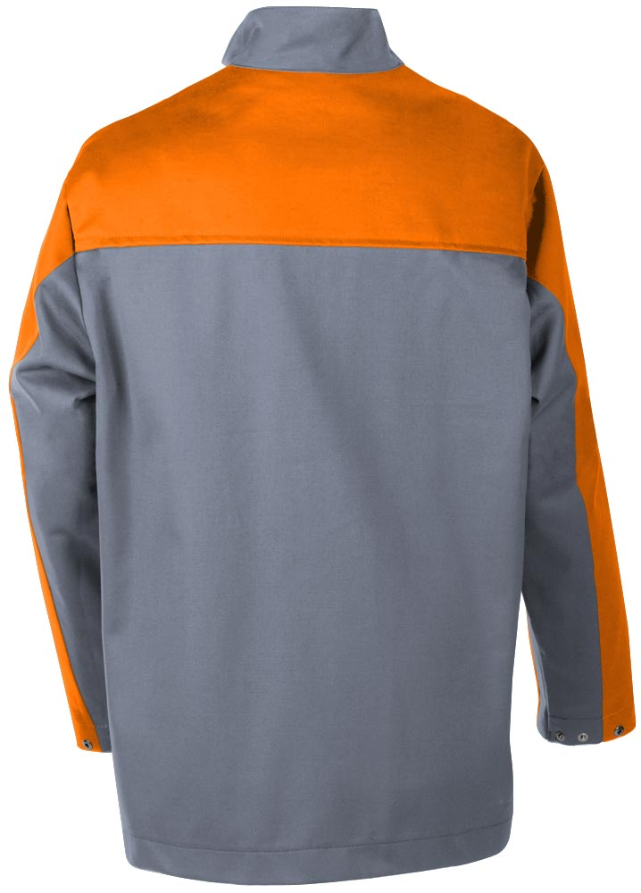 Teamdress-PSA-Workwear, PSA, Gießerei/Schweißer-Jacke, Kl. 1, EN ISO 11612, grau/orange