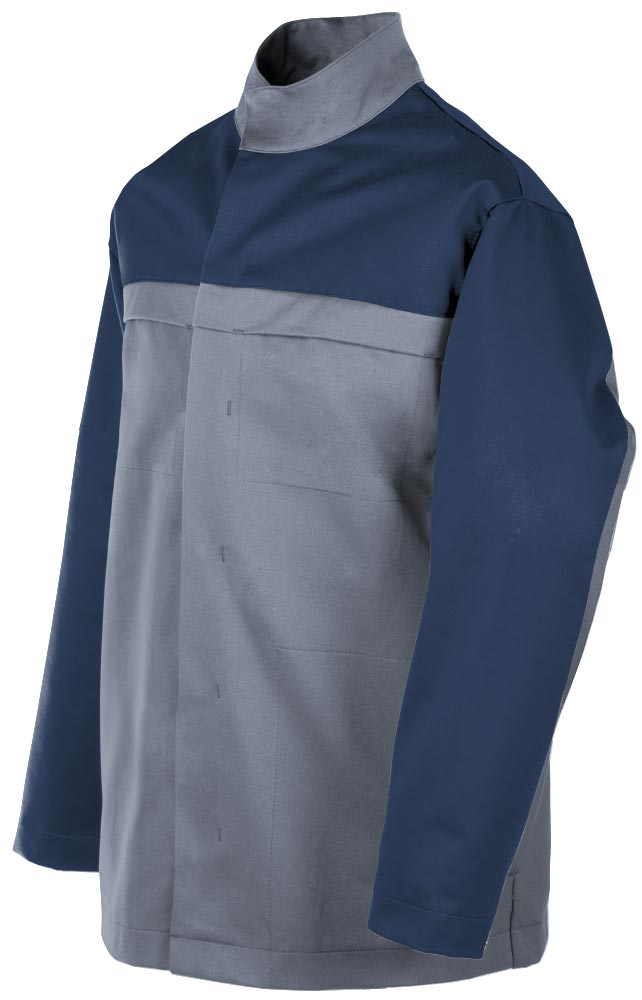 Teamdress-PSA-Workwear, PSA, Gießerei/Schweißer-Jacke, Kl. 1, EN ISO 11612, grau/marine