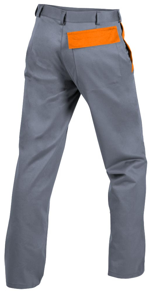 Teamdress-PSA-Workwear, PSA, Gießerei/Schweißer-Bundhose, Kl. 1, EN ISO 11612, grau/orange