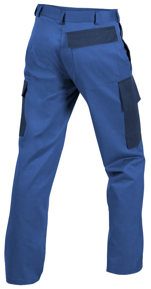 Teamdress-PSA-Workwear, PSA, Gießerei/Schweißer-Bundhose mit Beintaschen, Kl. 1, EN ISO 11612, kornblau/marine