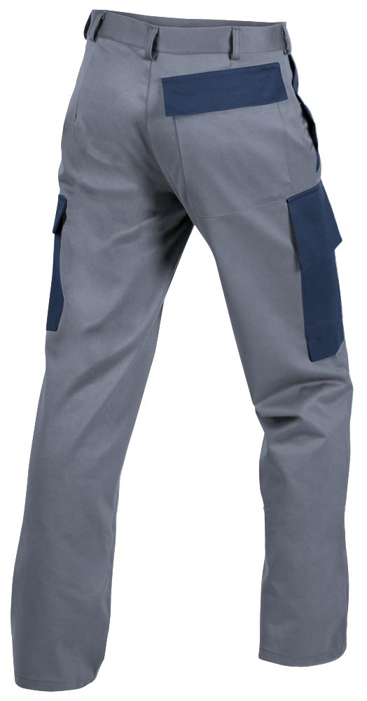 Teamdress-PSA-Workwear, PSA, Gießerei/Schweißer-Bundhose mit Beintaschen, Kl. 1, EN ISO 11612, grau/marine