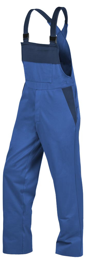 Teamdress-PSA-Workwear, Gießerei/Schweißer-Latzhose, Kl. 1, EN ISO 11612, kornblau/marine