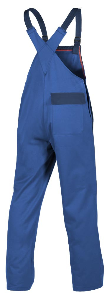 Teamdress-PSA-Workwear, Gießerei/Schweißer-Latzhose, Kl. 1, EN ISO 11612, kornblau/marine