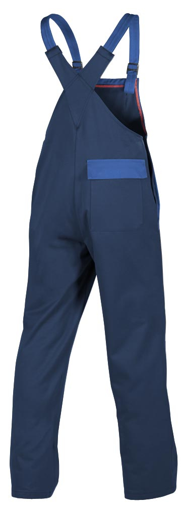 Teamdress-PSA-Workwear, Gießerei/Schweißer-Latzhose, Kl. 1, EN ISO 11612, marine/kornblau