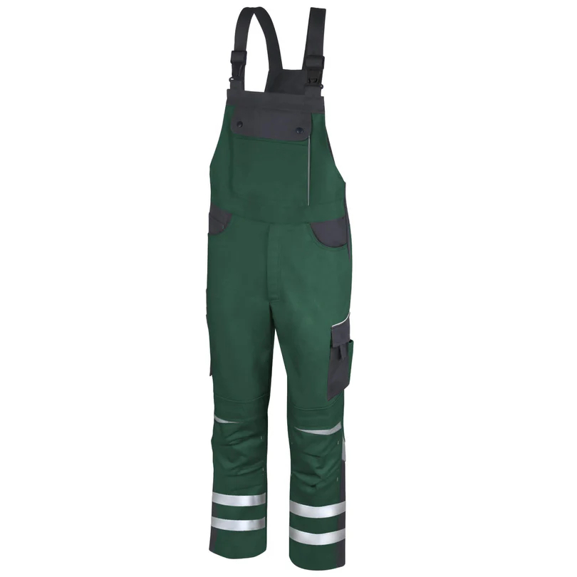 Teamdress-Latzhose Elements +Refl. 17353 grün/dgrau/hgrau