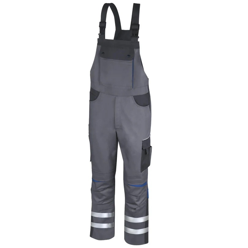 Teamdress-Latzhose Elements +Refl. 17353 grau/dgrau/blau