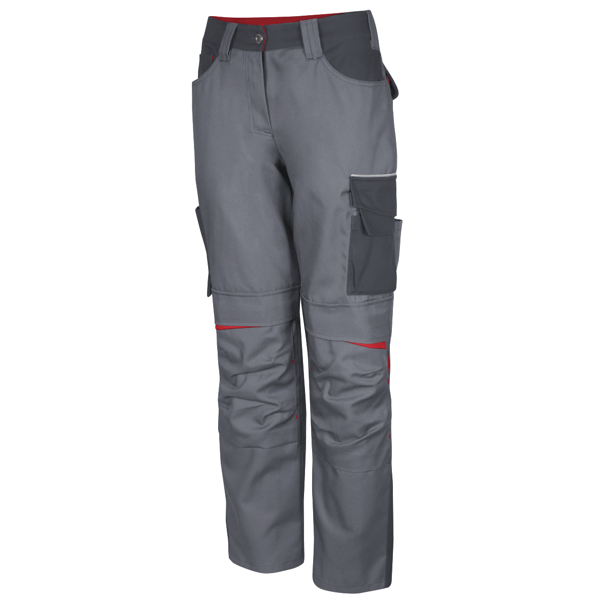 Teamdress-Damenhose Elements, grau/dunkelgrau/rot