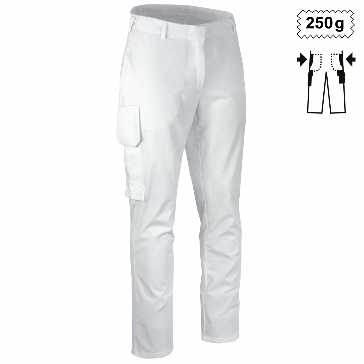 Teamdress-Damenhose + Taschen HACCP, weiß