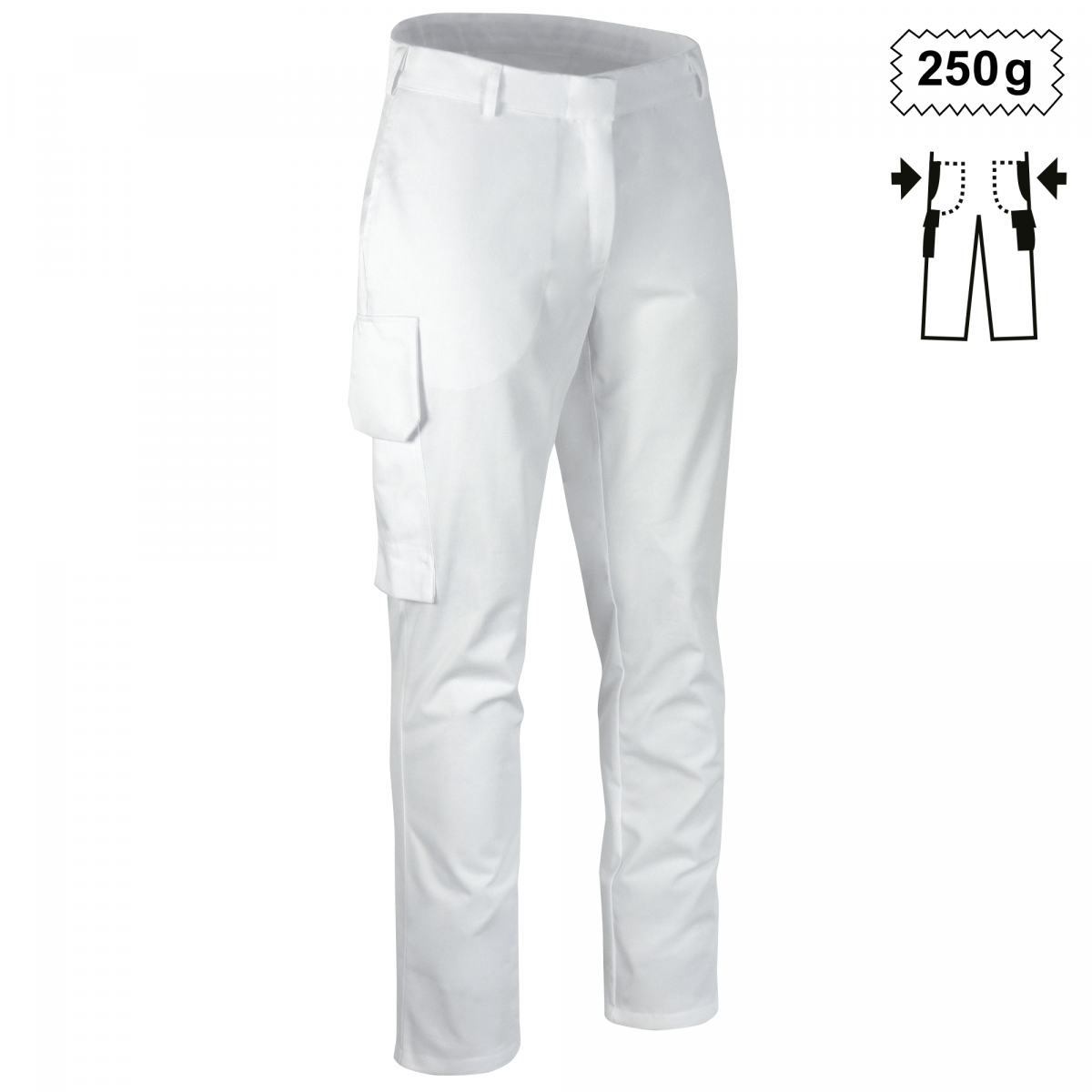 Teamdress-Damenhose + Taschen HACCP, wei