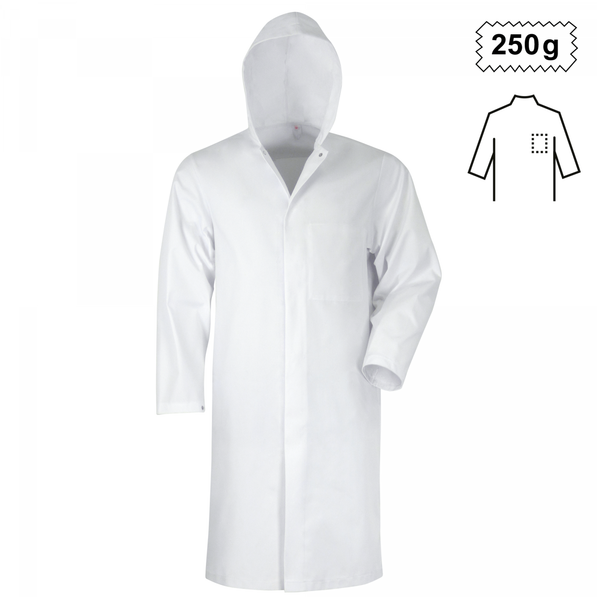 Teamdress-Herrenkittel HACCP, wei