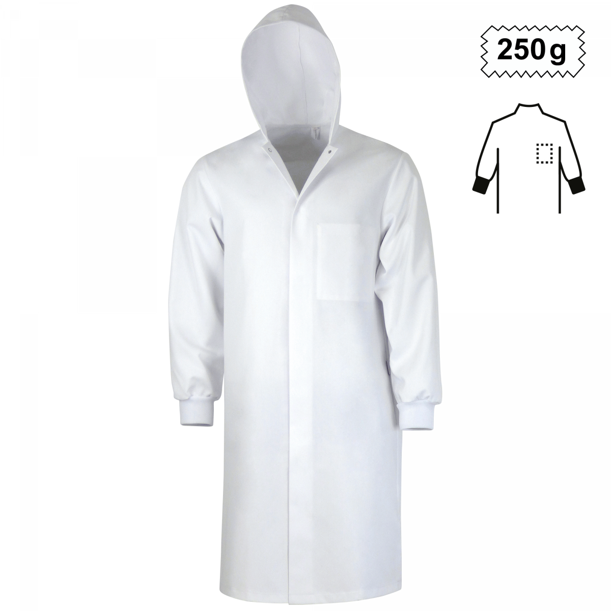 Teamdress-Herrenkittel HACCP, wei