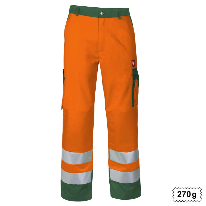 Teamdress-Bundhose Warnschutz +KT warnorange/grün