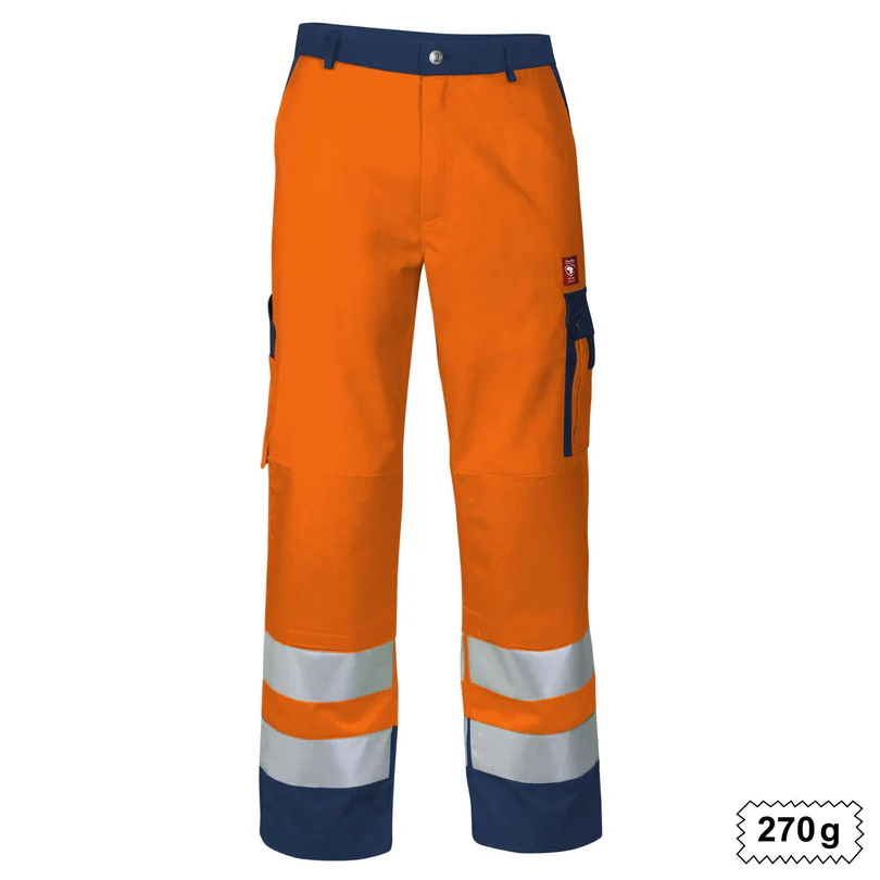 Teamdress-Bundhose Warnschutz +KT warnorange/marine