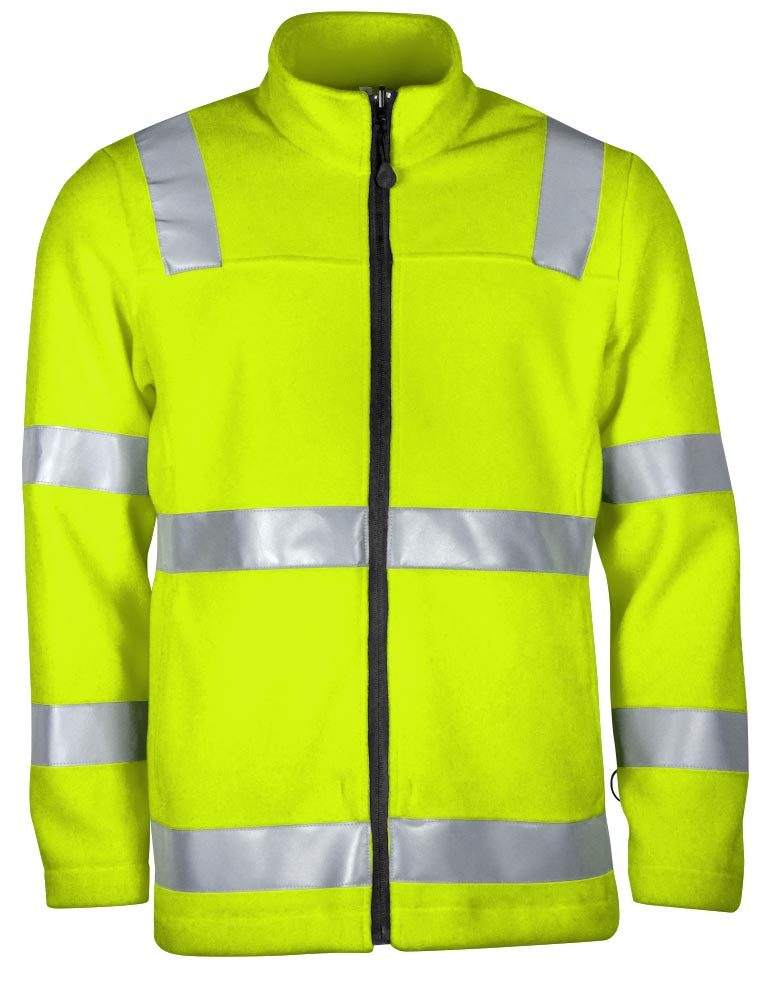 TEAMDRESS-Warnschutz, PSA, Warnschutz-Fleecejacke, Kl. 2, warngelb