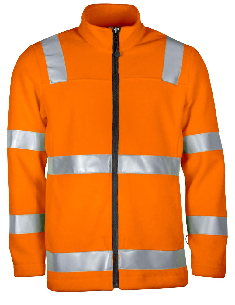 TEAMDRESS-Warnschutz, PSA, Warnschutz-Fleecejacke, Kl. 2, warnorange