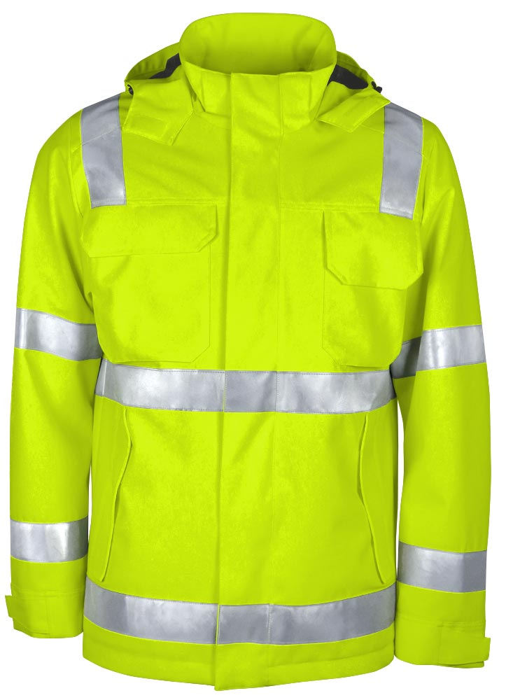 TEAMDRESS-Warnschutz, PSA, Warnschutz-Wetterjacke, Kl. 2, warngelb