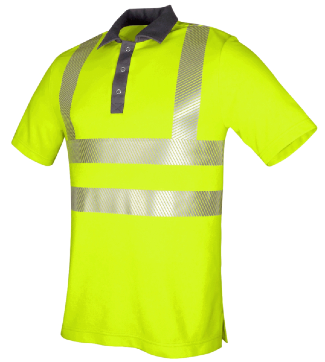 TEAMDRESS-Warnschutz, PSA, Warnschutz-Poloshirt, Kl. 2, warngelb/grau