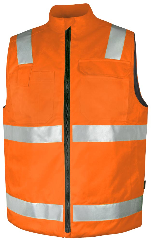 TEAMDRESS-Warnschutz, PSA, Warnschutz-Weste, gefüttert, Kl. 1, warnorange