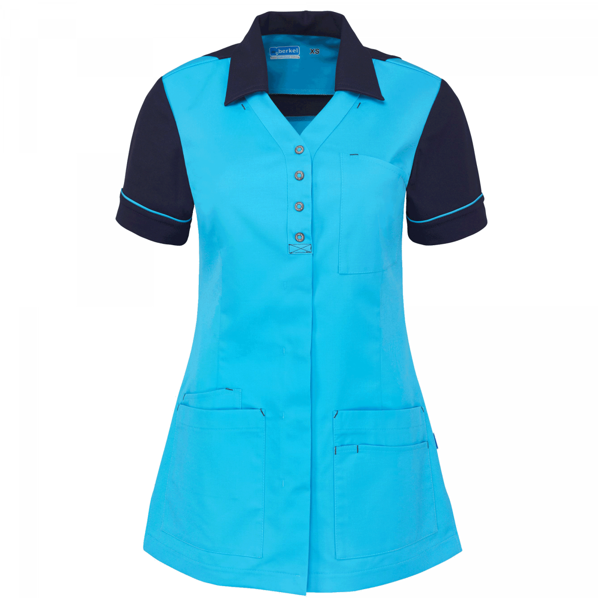 Teamdress-Carmen-Damenkasack, azurblau/marine