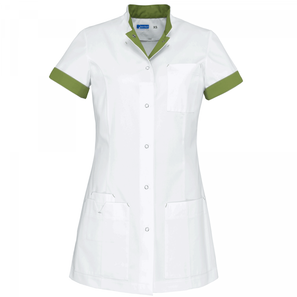 Teamdress-Jill-Damenkasack, weiß/kiwigrün