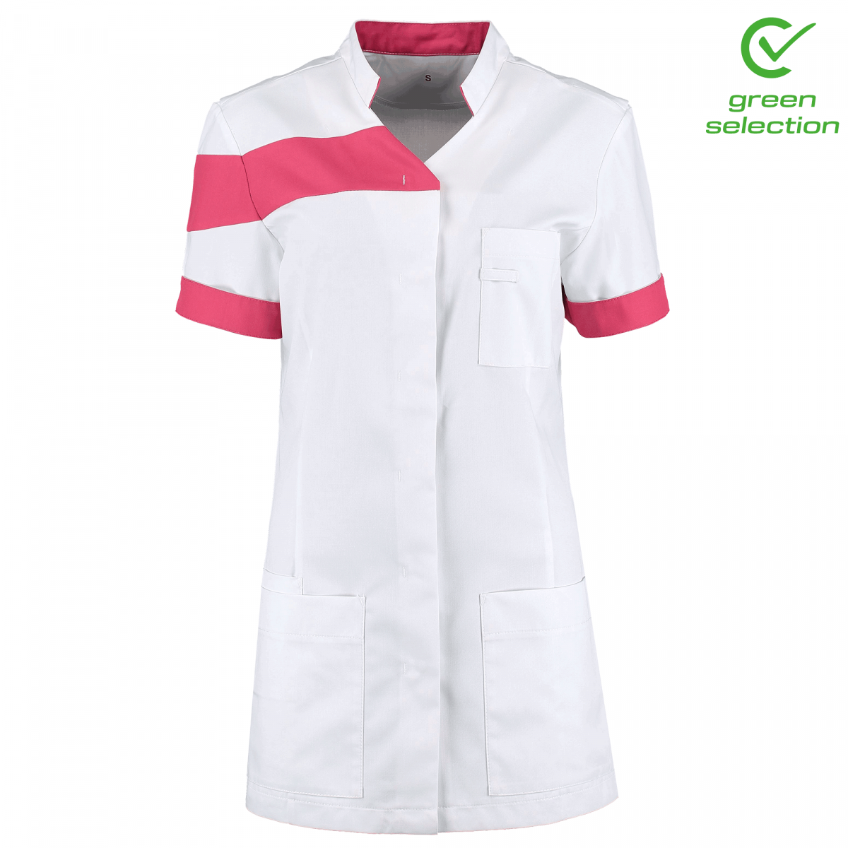 Teamdress-Juliette-Damenkasack, weiß/pink