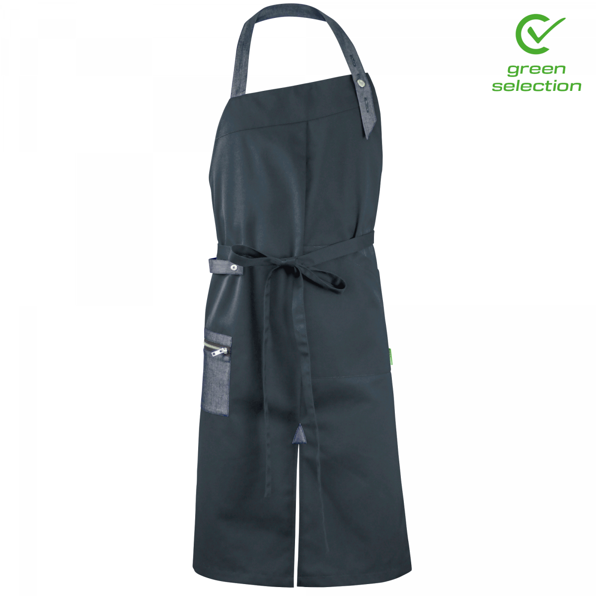 Teamdress-Latzschürze, schwarz Denim