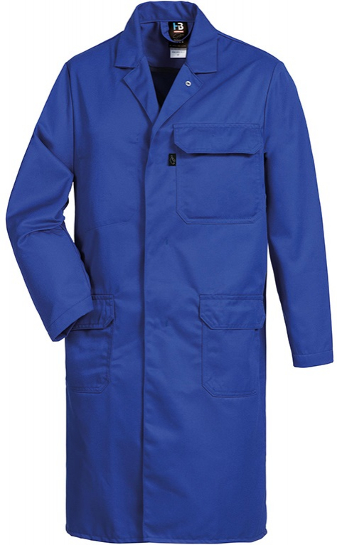 HB-Workwear, Arbeits-Mantel, Strlichtbogenschutz-Herrenmantel, 260 g/m, royal