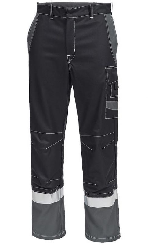 HB-Workwear, Arbeitshose, Strlichtbogenschutz-Bundhose, 275 g/m, schwarz/grau