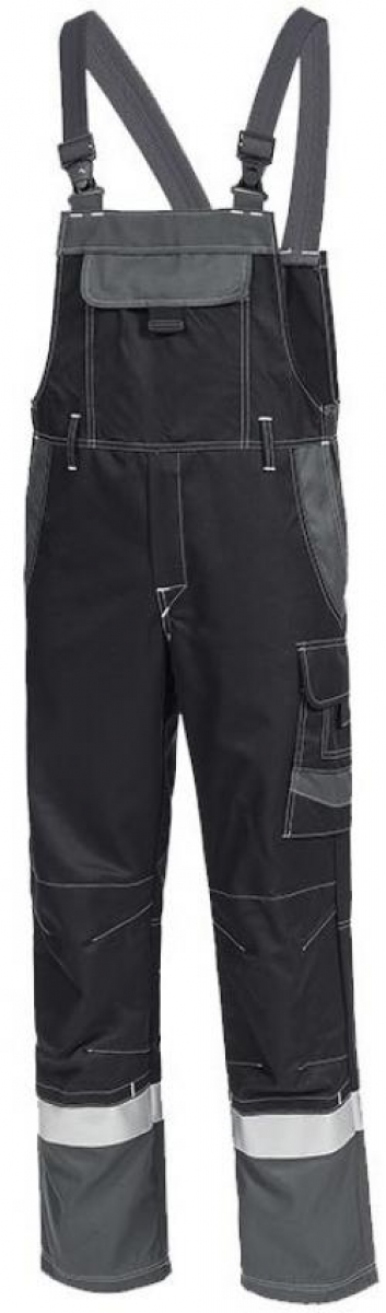 HB-Workwear, Arbeits-Latzhose, Strlichtbogenschutz-Latzhose, 100 g/m, schwarz/grau