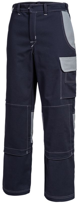 HB-Workwear, Arbeitshose, Strlichtbogenschutz-Bundhose, 390 g/m, navy/mittelgrau
