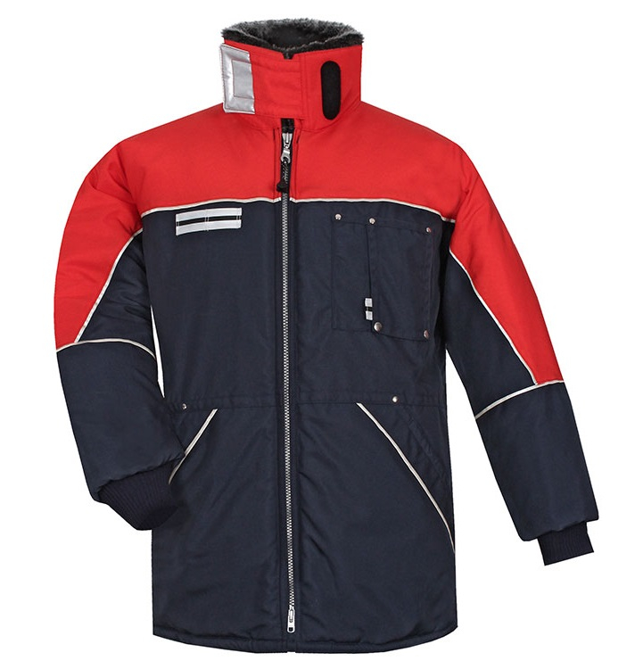 HB-Workwear, Kälte-Schutz, Tempex-Kommissionierer-Damenjacke, 510 g/m², navy/rot