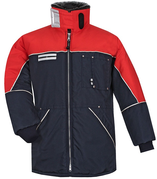 HB-Workwear, Kälte-Schutz, Tempex-Kühlraum-Damenjacke, 410 g/m², navy/rot