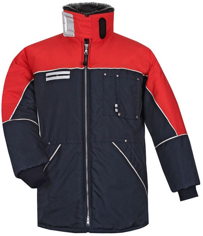 HB-Workwear, Klte-Schutz, Tempex-Staplerfahrer-Jacke, 510 g/m, navy/rot
