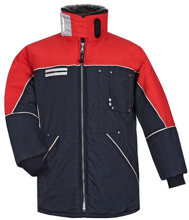 HB-Workwear, Kälte-Schutz, Tempex-Staplerfahrer-Jacke, Langzeit, 510 g/m², navy/rot