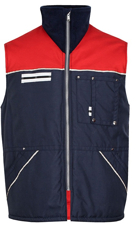 HB-Workwear, Kälte-Schutz, Tempex-Kühlraum-Weste, 410 g/m², navy/rot